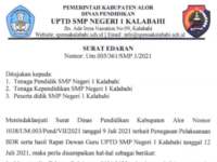 Pengumuman BDR Tahap 1 Semester Ganjil Tapel 2021/2022